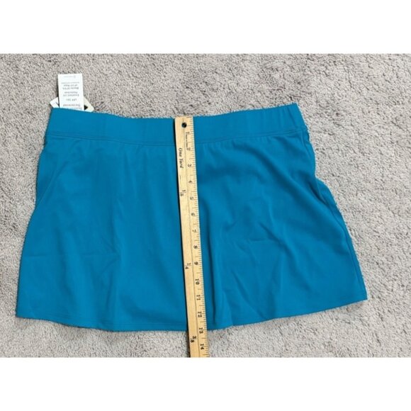 L.L.Bean New Swim Skirt Size 12 Teal Blue Sunblocking 13" Swim Bottom UPF 50 - Picture 3 of 9